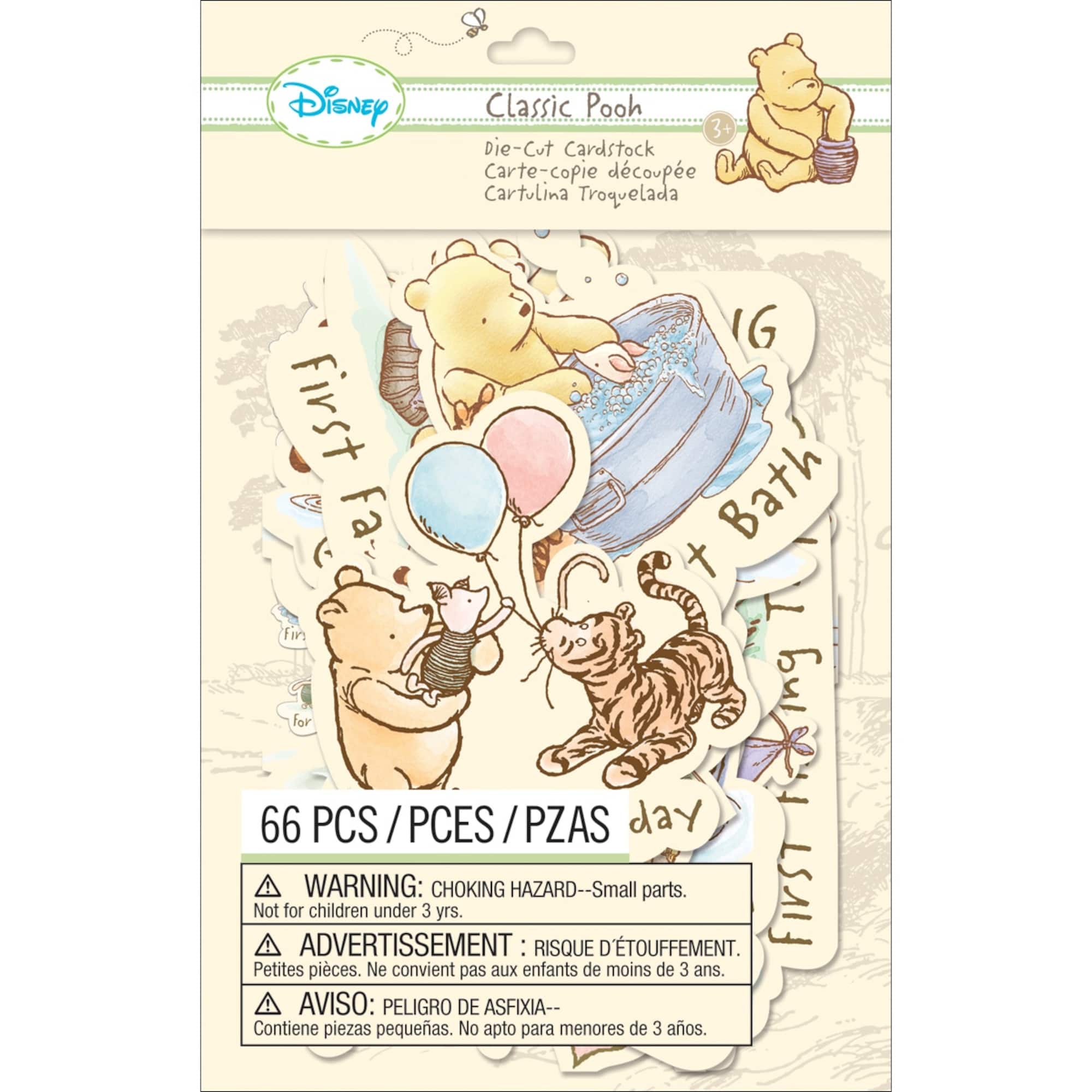 EK Success Disney Cardstock Die-Cuts 66/Pkg-Classic Pooh - Firsts